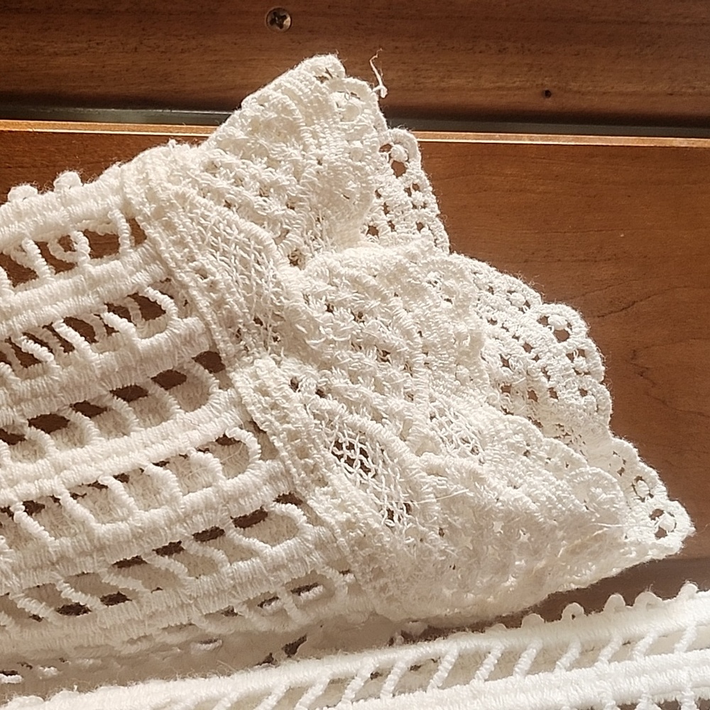 Maria Rello Crocheted CoverUp Tunic Ivory Size M - Picture 5 of 16